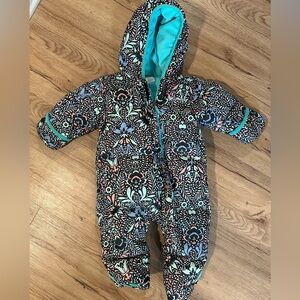Columbia Floral Hooded Baby Snowsuit